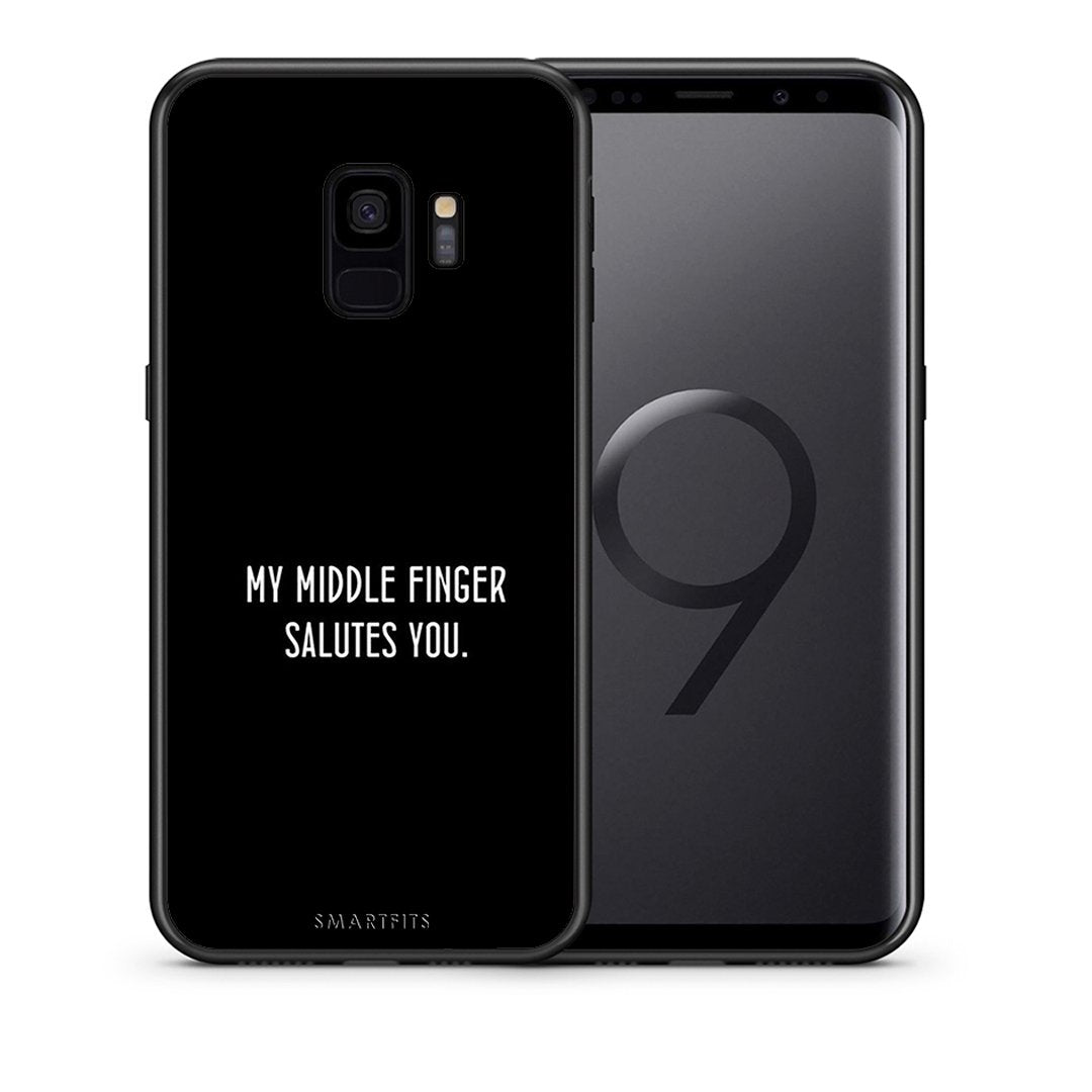 Θήκη Samsung S9 Salute από τη Smartfits με σχέδιο στο πίσω μέρος και μαύρο περίβλημα | Samsung S9 Salute case with colorful back and black bezels