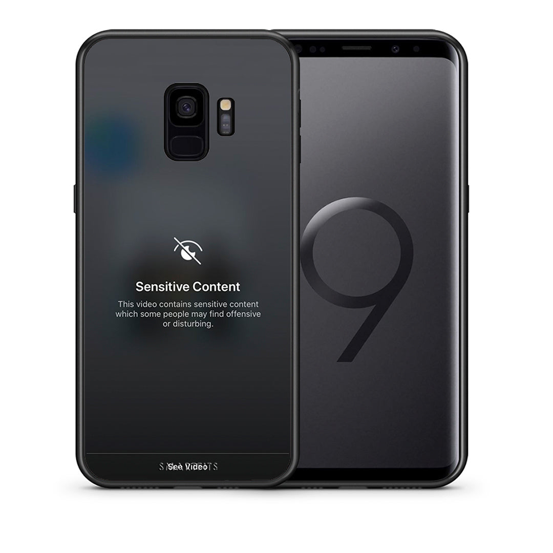 Θήκη Samsung S9 Sensitive Content από τη Smartfits με σχέδιο στο πίσω μέρος και μαύρο περίβλημα | Samsung S9 Sensitive Content case with colorful back and black bezels