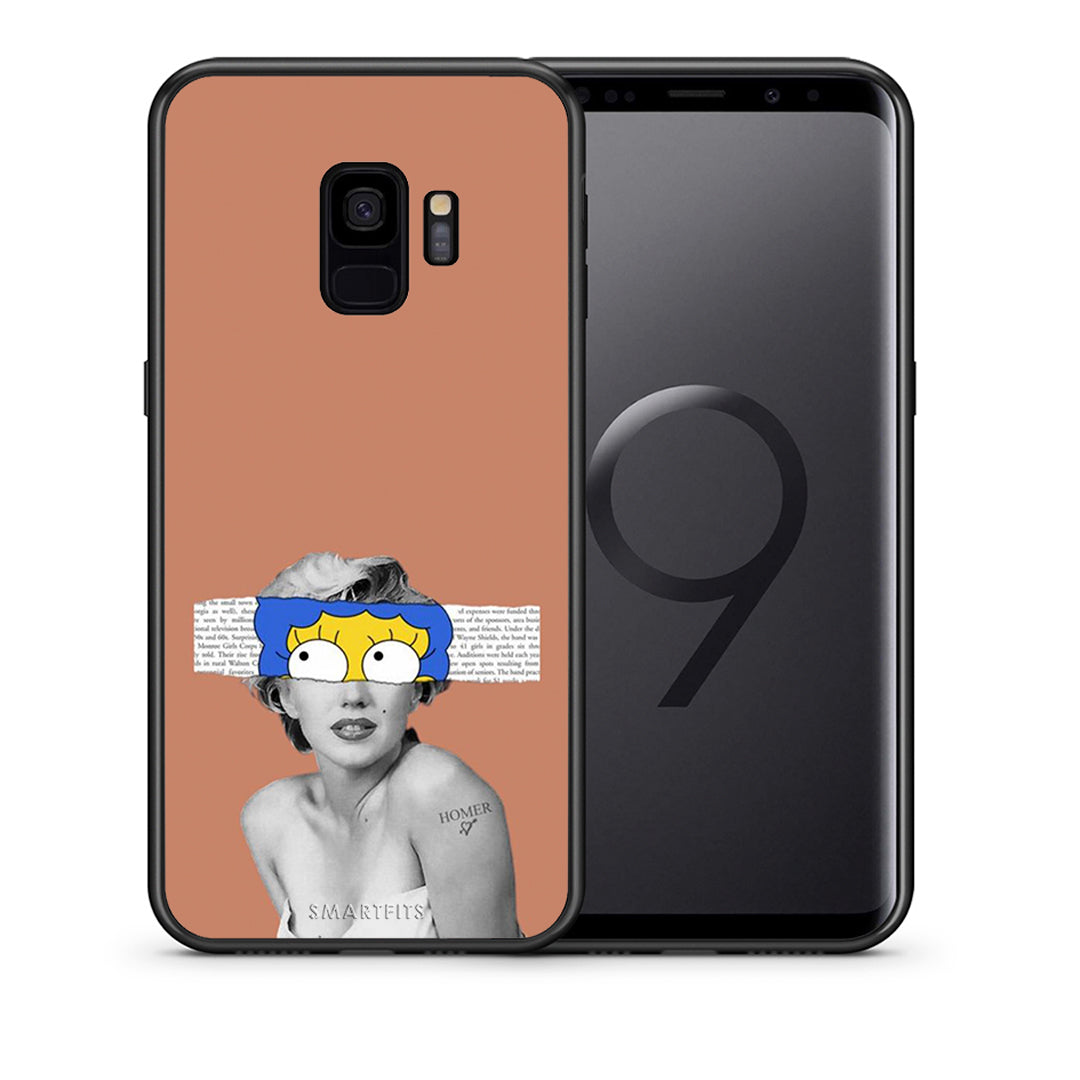 Θήκη Samsung S9 Sim Merilyn από τη Smartfits με σχέδιο στο πίσω μέρος και μαύρο περίβλημα | Samsung S9 Sim Merilyn case with colorful back and black bezels