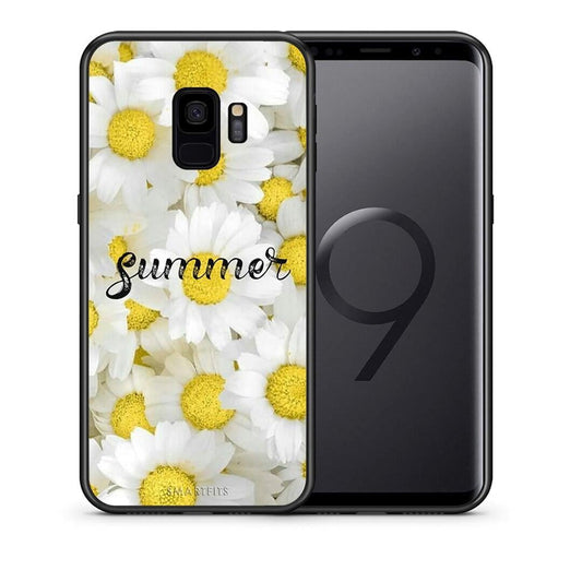 Θήκη Samsung S9 Summer Daisies από τη Smartfits με σχέδιο στο πίσω μέρος και μαύρο περίβλημα | Samsung S9 Summer Daisies case with colorful back and black bezels