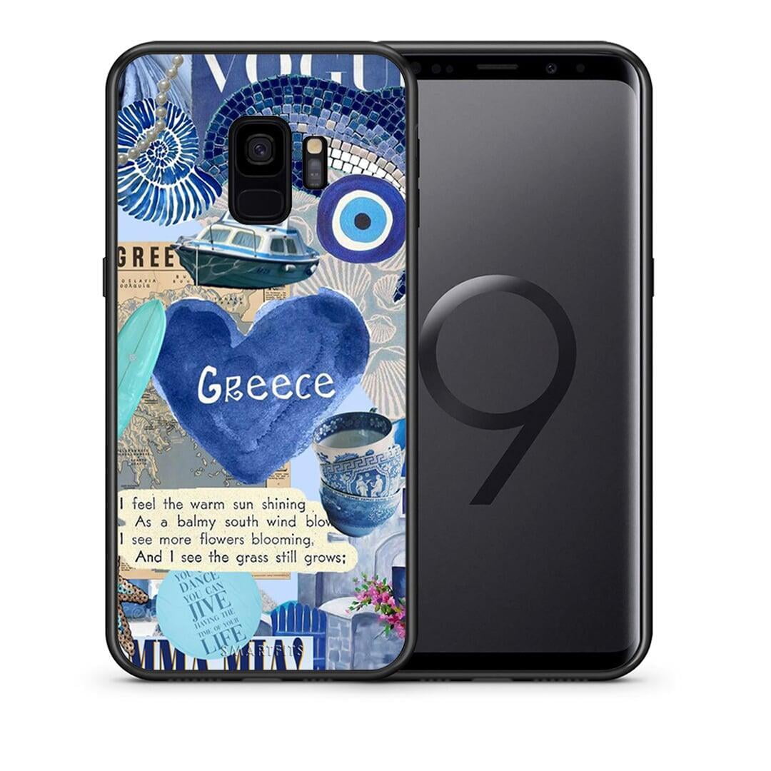 Θήκη Samsung S9 Summer In Greece από τη Smartfits με σχέδιο στο πίσω μέρος και μαύρο περίβλημα | Samsung S9 Summer In Greece case with colorful back and black bezels
