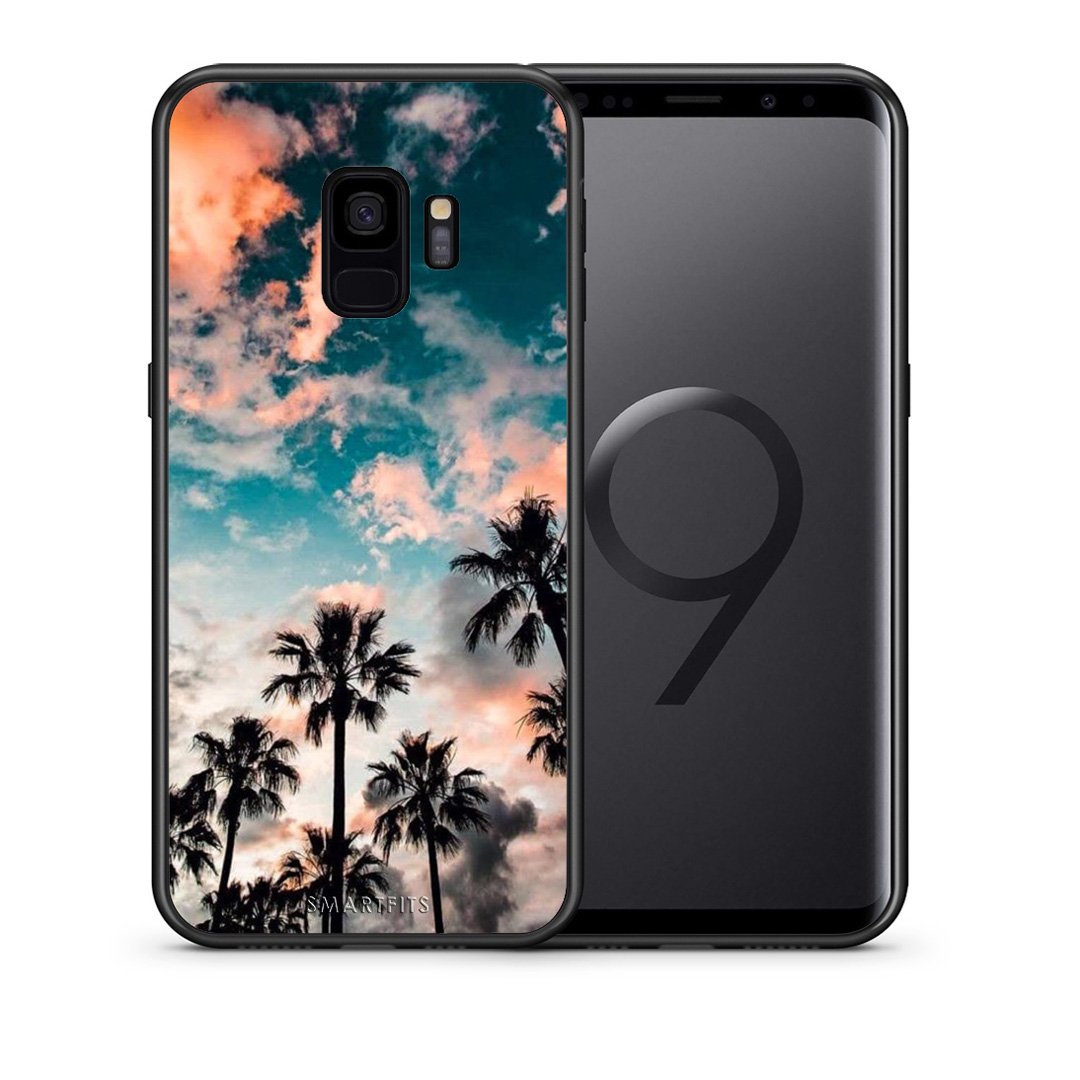 Θήκη Samsung S9 Sky Summer από τη Smartfits με σχέδιο στο πίσω μέρος και μαύρο περίβλημα | Samsung S9 Sky Summer case with colorful back and black bezels