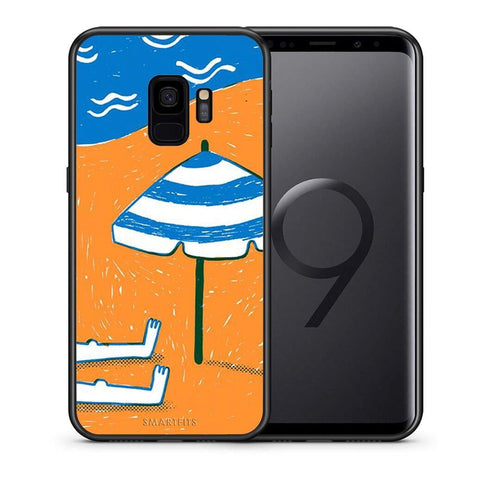 Θήκη Samsung S9 Summering από τη Smartfits με σχέδιο στο πίσω μέρος και μαύρο περίβλημα | Samsung S9 Summering case with colorful back and black bezels