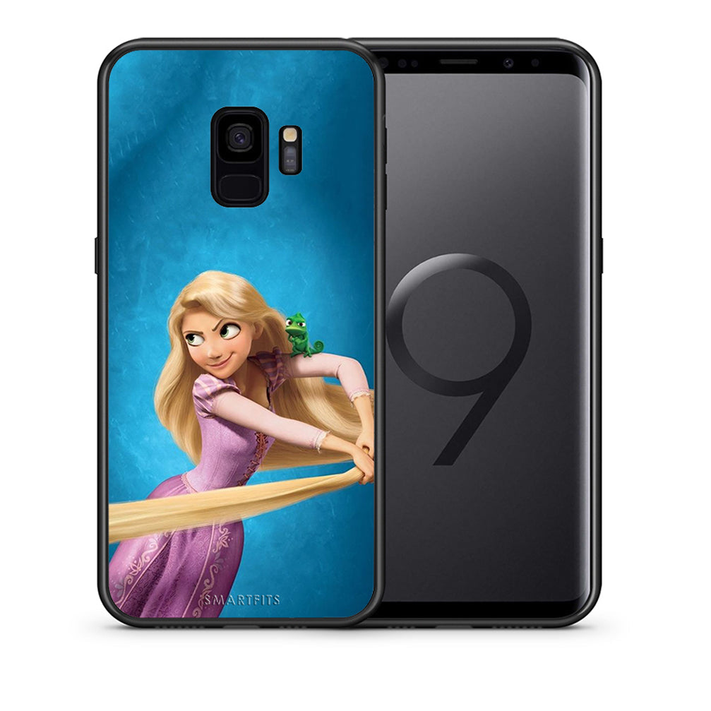 Θήκη Αγίου Βαλεντίνου Samsung S9 Tangled 2 από τη Smartfits με σχέδιο στο πίσω μέρος και μαύρο περίβλημα | Samsung S9 Tangled 2 case with colorful back and black bezels