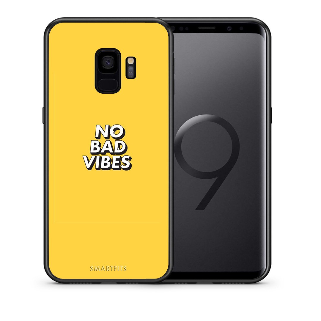 Θήκη Samsung S9 Vibes Text από τη Smartfits με σχέδιο στο πίσω μέρος και μαύρο περίβλημα | Samsung S9 Vibes Text case with colorful back and black bezels