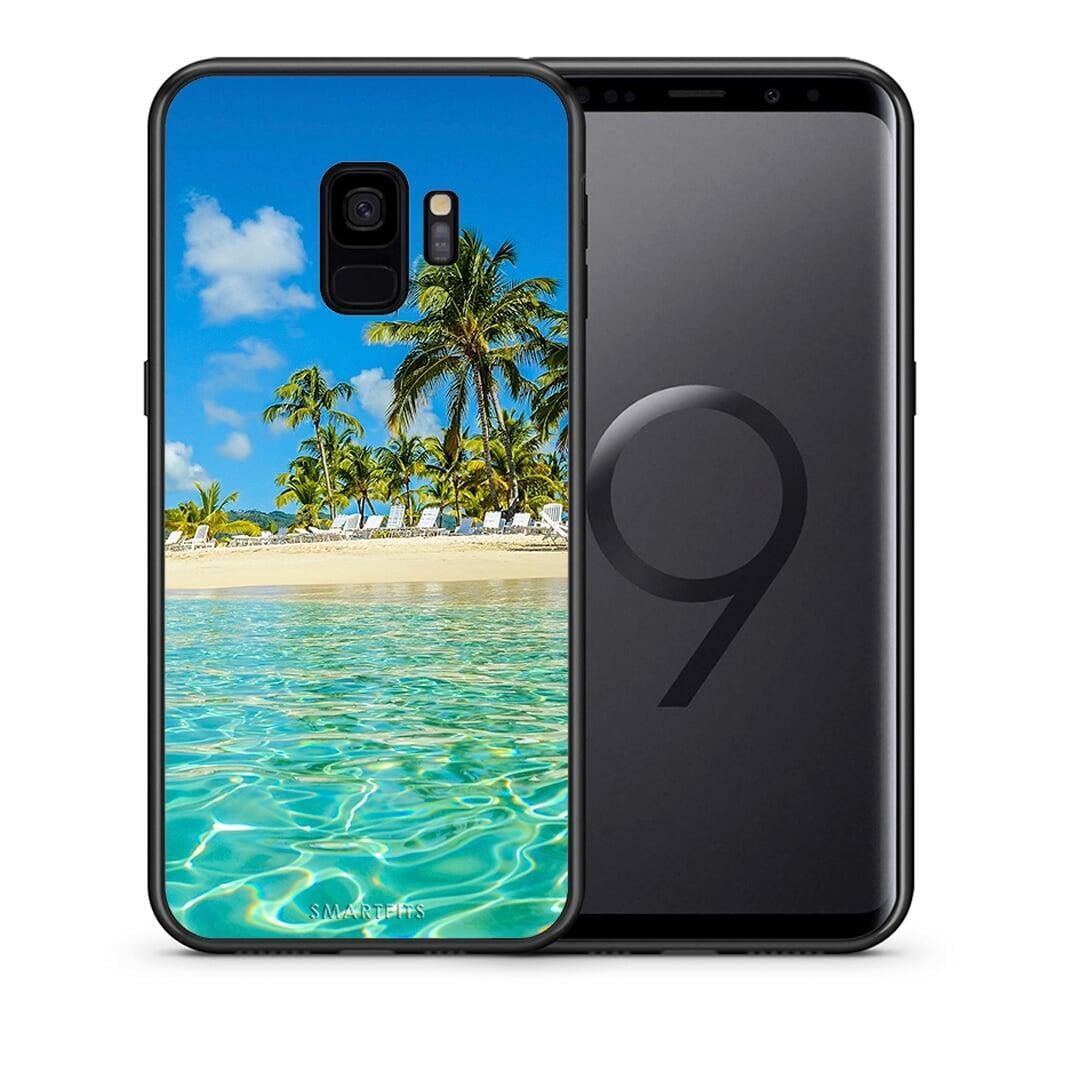Θήκη Samsung S9 Tropical Vibes από τη Smartfits με σχέδιο στο πίσω μέρος και μαύρο περίβλημα | Samsung S9 Tropical Vibes case with colorful back and black bezels