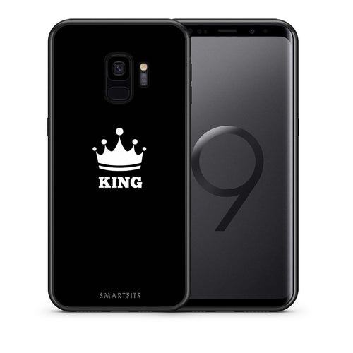 Θήκη Samsung S9 King Valentine από τη Smartfits με σχέδιο στο πίσω μέρος και μαύρο περίβλημα | Samsung S9 King Valentine case with colorful back and black bezels