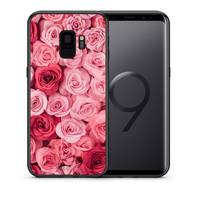 Θήκη Samsung S9 RoseGarden Valentine από τη Smartfits με σχέδιο στο πίσω μέρος και μαύρο περίβλημα | Samsung S9 RoseGarden Valentine case with colorful back and black bezels