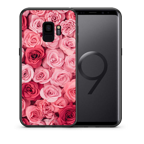 Θήκη Samsung S9 RoseGarden Valentine από τη Smartfits με σχέδιο στο πίσω μέρος και μαύρο περίβλημα | Samsung S9 RoseGarden Valentine case with colorful back and black bezels