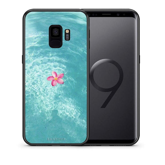 Θήκη Samsung S9 Water Flower από τη Smartfits με σχέδιο στο πίσω μέρος και μαύρο περίβλημα | Samsung S9 Water Flower case with colorful back and black bezels