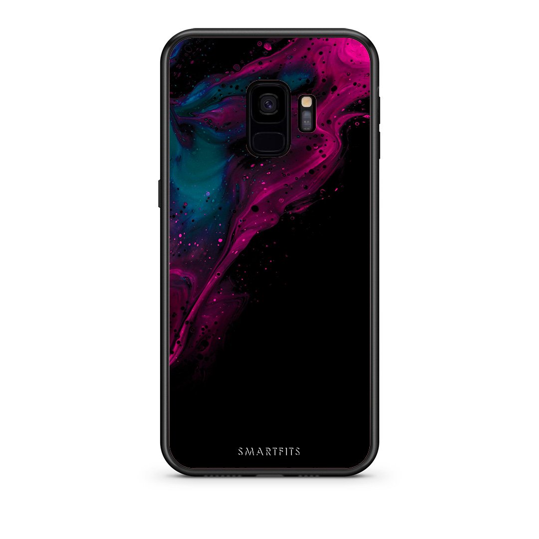 4 - samsung s9 Pink Black Watercolor case, cover, bumper