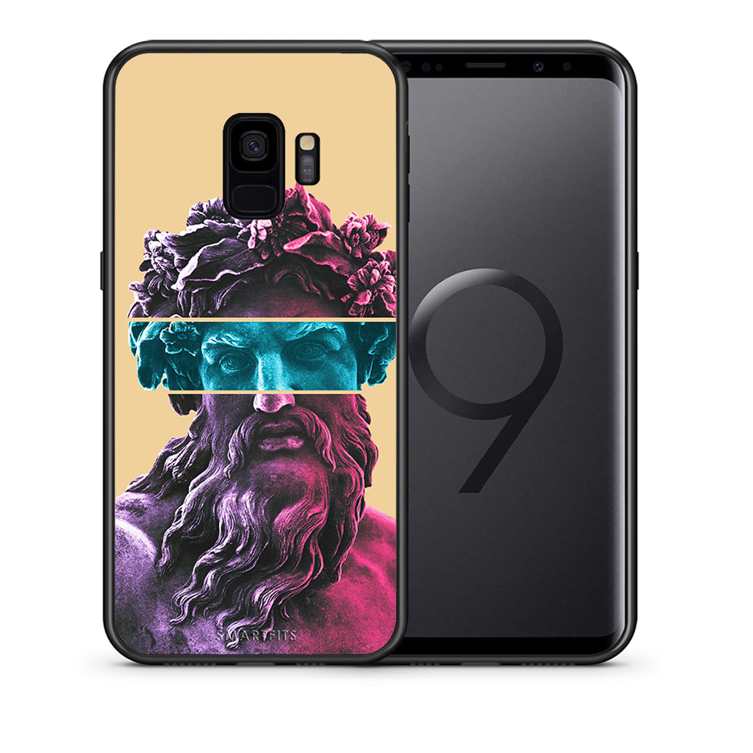 Θήκη Αγίου Βαλεντίνου Samsung S9 Zeus Art από τη Smartfits με σχέδιο στο πίσω μέρος και μαύρο περίβλημα | Samsung S9 Zeus Art case with colorful back and black bezels