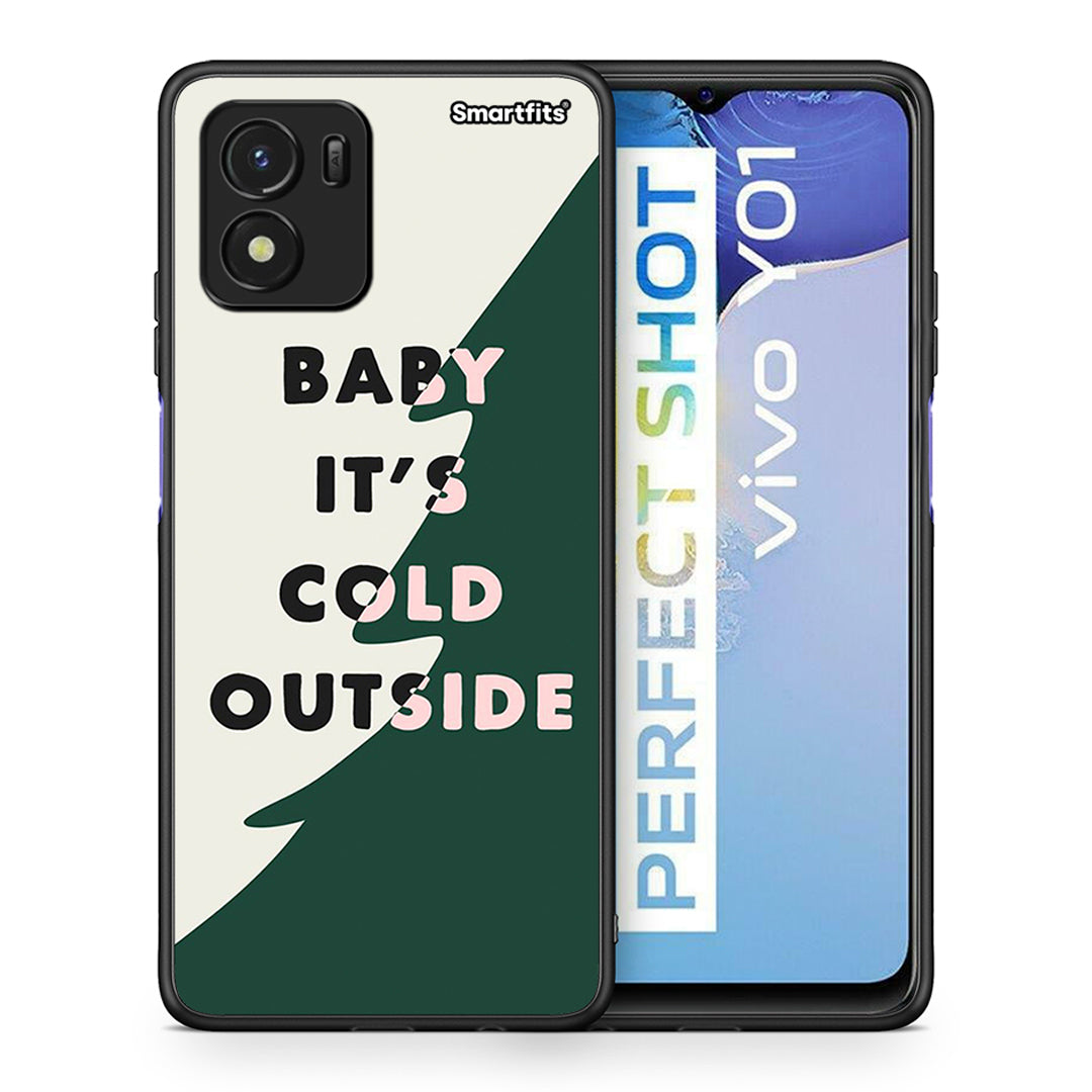 Θήκη Vivo Y01 / Y15s Cold Outside από τη Smartfits με σχέδιο στο πίσω μέρος και μαύρο περίβλημα | Vivo Y01 / Y15s Cold Outside case with colorful back and black bezels