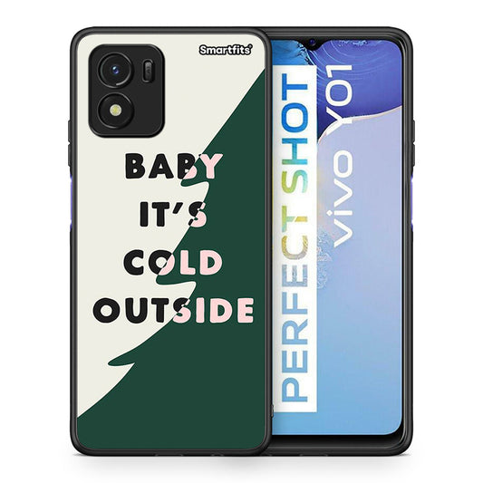 Θήκη Vivo Y01 / Y15s Cold Outside από τη Smartfits με σχέδιο στο πίσω μέρος και μαύρο περίβλημα | Vivo Y01 / Y15s Cold Outside case with colorful back and black bezels