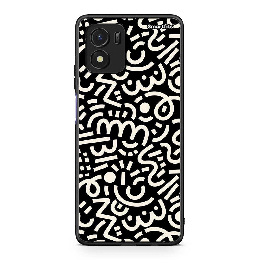 Vivo Y01 / Y15s Doodle Art θήκη από τη Smartfits με σχέδιο στο πίσω μέρος και μαύρο περίβλημα | Smartphone case with colorful back and black bezels by Smartfits