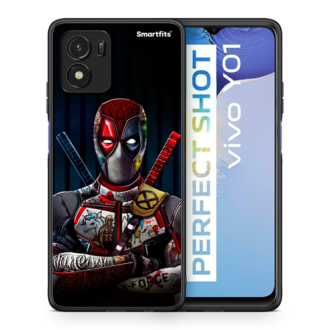 Θήκη Vivo Y01 / Y15s Funny Guy από τη Smartfits με σχέδιο στο πίσω μέρος και μαύρο περίβλημα | Vivo Y01 / Y15s Funny Guy case with colorful back and black bezels