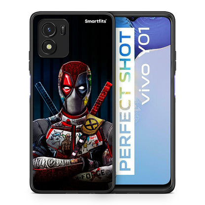 Θήκη Vivo Y01 / Y15s Funny Guy από τη Smartfits με σχέδιο στο πίσω μέρος και μαύρο περίβλημα | Vivo Y01 / Y15s Funny Guy case with colorful back and black bezels