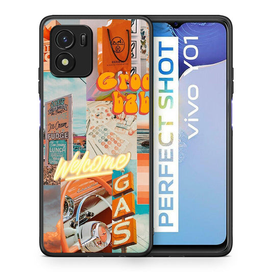 Θήκη Αγίου Βαλεντίνου Vivo Y01 / Y15s Groovy Babe από τη Smartfits με σχέδιο στο πίσω μέρος και μαύρο περίβλημα | Vivo Y01 / Y15s Groovy Babe case with colorful back and black bezels