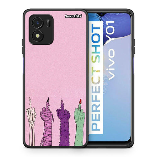 Θήκη Vivo Y01 / Y15s Halloween Be A Lady από τη Smartfits με σχέδιο στο πίσω μέρος και μαύρο περίβλημα | Vivo Y01 / Y15s Halloween Be A Lady case with colorful back and black bezels