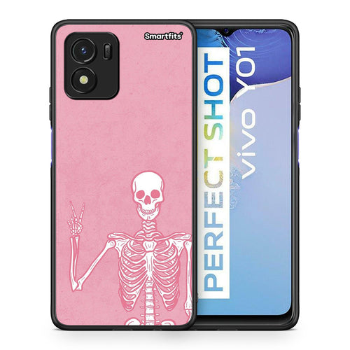 Θήκη Vivo Y01 / Y15s Halloween Motivation από τη Smartfits με σχέδιο στο πίσω μέρος και μαύρο περίβλημα | Vivo Y01 / Y15s Halloween Motivation case with colorful back and black bezels