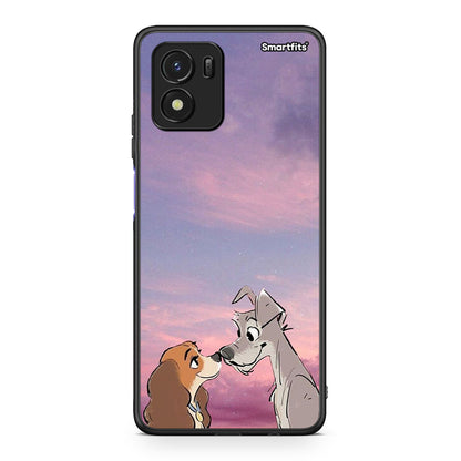 Vivo Y01 / Y15s Lady And Tramp θήκη από τη Smartfits με σχέδιο στο πίσω μέρος και μαύρο περίβλημα | Smartphone case with colorful back and black bezels by Smartfits