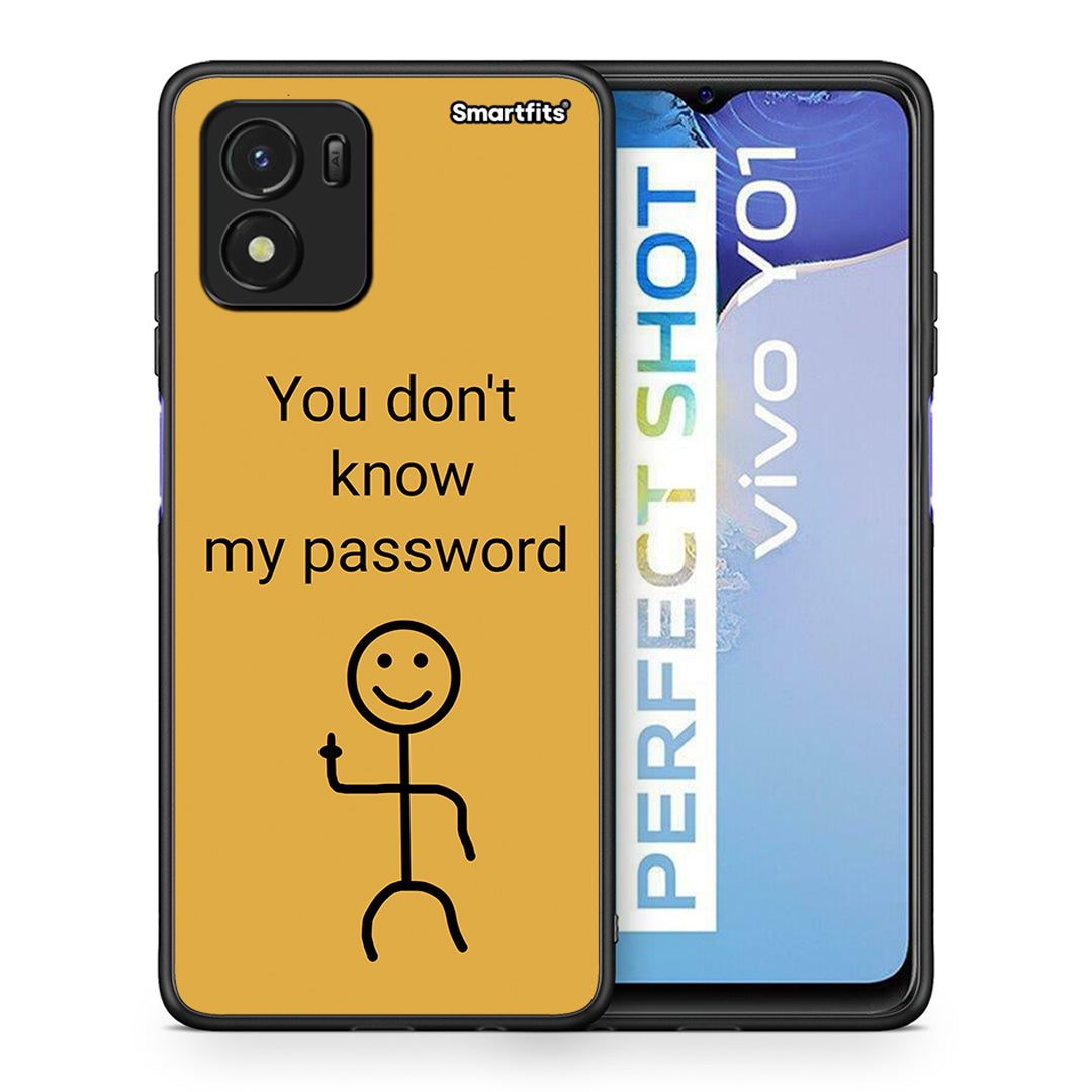 Θήκη Vivo Y01 / Y15s My Password από τη Smartfits με σχέδιο στο πίσω μέρος και μαύρο περίβλημα | Vivo Y01 / Y15s My Password case with colorful back and black bezels