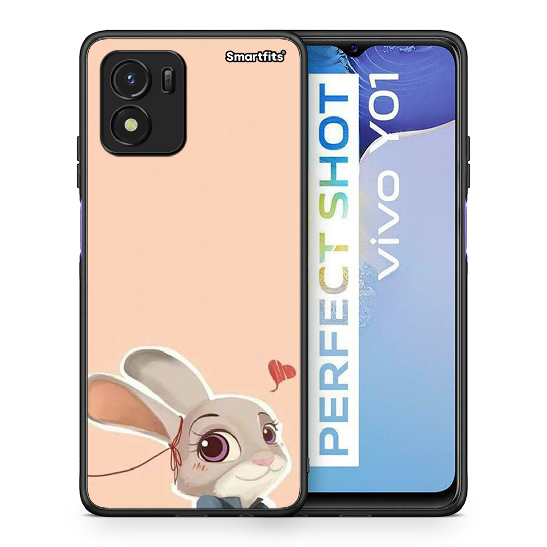 Θήκη Vivo Y01 / Y15s Nick Wilde And Judy Hopps Love 2 από τη Smartfits με σχέδιο στο πίσω μέρος και μαύρο περίβλημα | Vivo Y01 / Y15s Nick Wilde And Judy Hopps Love 2 case with colorful back and black bezels