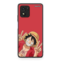 Thumbnail for Vivo Y01 / Y15s Pirate Luffy θήκη από τη Smartfits με σχέδιο στο πίσω μέρος και μαύρο περίβλημα | Smartphone case with colorful back and black bezels by Smartfits