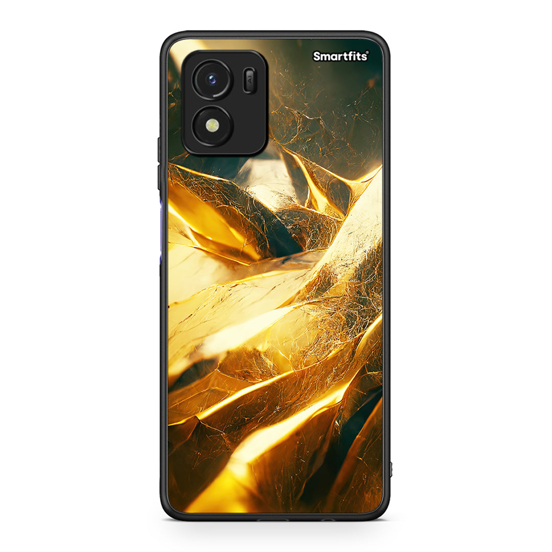 Vivo Y01 / Y15s Real Gold θήκη από τη Smartfits με σχέδιο στο πίσω μέρος και μαύρο περίβλημα | Smartphone case with colorful back and black bezels by Smartfits