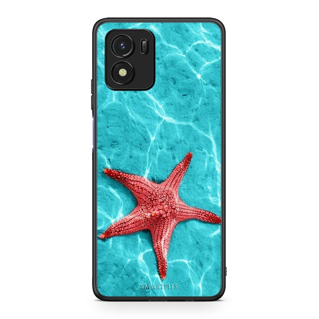 Vivo Y01 / Y15s Red Starfish Θήκη από τη Smartfits με σχέδιο στο πίσω μέρος και μαύρο περίβλημα | Smartphone case with colorful back and black bezels by Smartfits