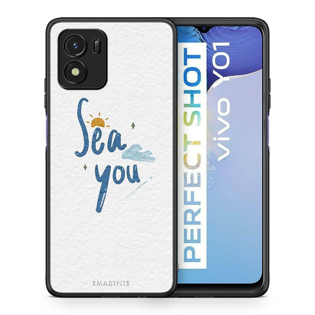 Θήκη Vivo Y01 / Y15s Sea You από τη Smartfits με σχέδιο στο πίσω μέρος και μαύρο περίβλημα | Vivo Y01 / Y15s Sea You case with colorful back and black bezels