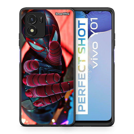 Θήκη Vivo Y01 / Y15s Spider Hand από τη Smartfits με σχέδιο στο πίσω μέρος και μαύρο περίβλημα | Vivo Y01 / Y15s Spider Hand case with colorful back and black bezels