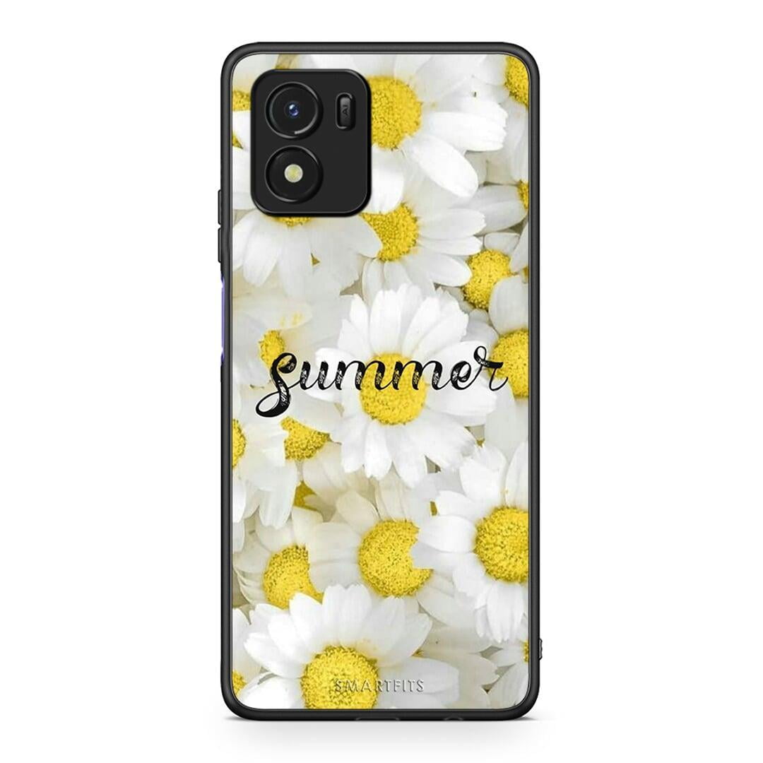 Vivo Y01 / Y15s Summer Daisies Θήκη από τη Smartfits με σχέδιο στο πίσω μέρος και μαύρο περίβλημα | Smartphone case with colorful back and black bezels by Smartfits