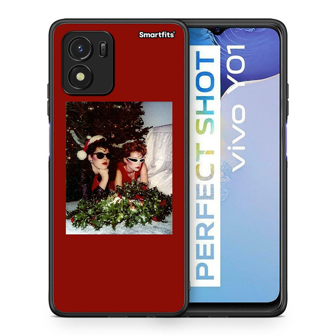 Θήκη Vivo Y01 / Y15s Waiting For Xmas από τη Smartfits με σχέδιο στο πίσω μέρος και μαύρο περίβλημα | Vivo Y01 / Y15s Waiting For Xmas case with colorful back and black bezels