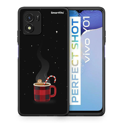 Θήκη Vivo Y01 / Y15s Xmas Bathing από τη Smartfits με σχέδιο στο πίσω μέρος και μαύρο περίβλημα | Vivo Y01 / Y15s Xmas Bathing case with colorful back and black bezels
