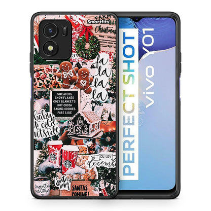 Θήκη Vivo Y01 / Y15s Xmas Habbits από τη Smartfits με σχέδιο στο πίσω μέρος και μαύρο περίβλημα | Vivo Y01 / Y15s Xmas Habbits case with colorful back and black bezels