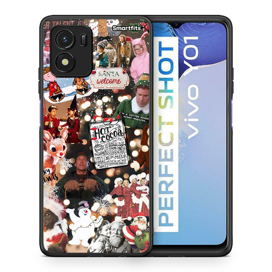 Θήκη Vivo Y01 / Y15s Xmas Movies από τη Smartfits με σχέδιο στο πίσω μέρος και μαύρο περίβλημα | Vivo Y01 / Y15s Xmas Movies case with colorful back and black bezels