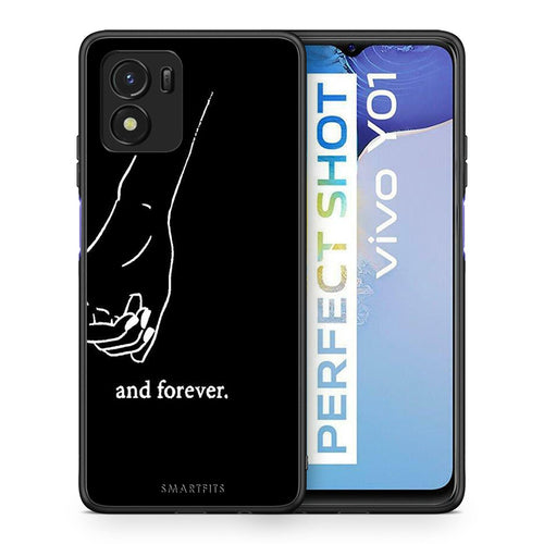 Θήκη Αγίου Βαλεντίνου Vivo Y01 / Y15s Always & Forever 1 από τη Smartfits με σχέδιο στο πίσω μέρος και μαύρο περίβλημα | Vivo Y01 / Y15s Always & Forever 1 case with colorful back and black bezels