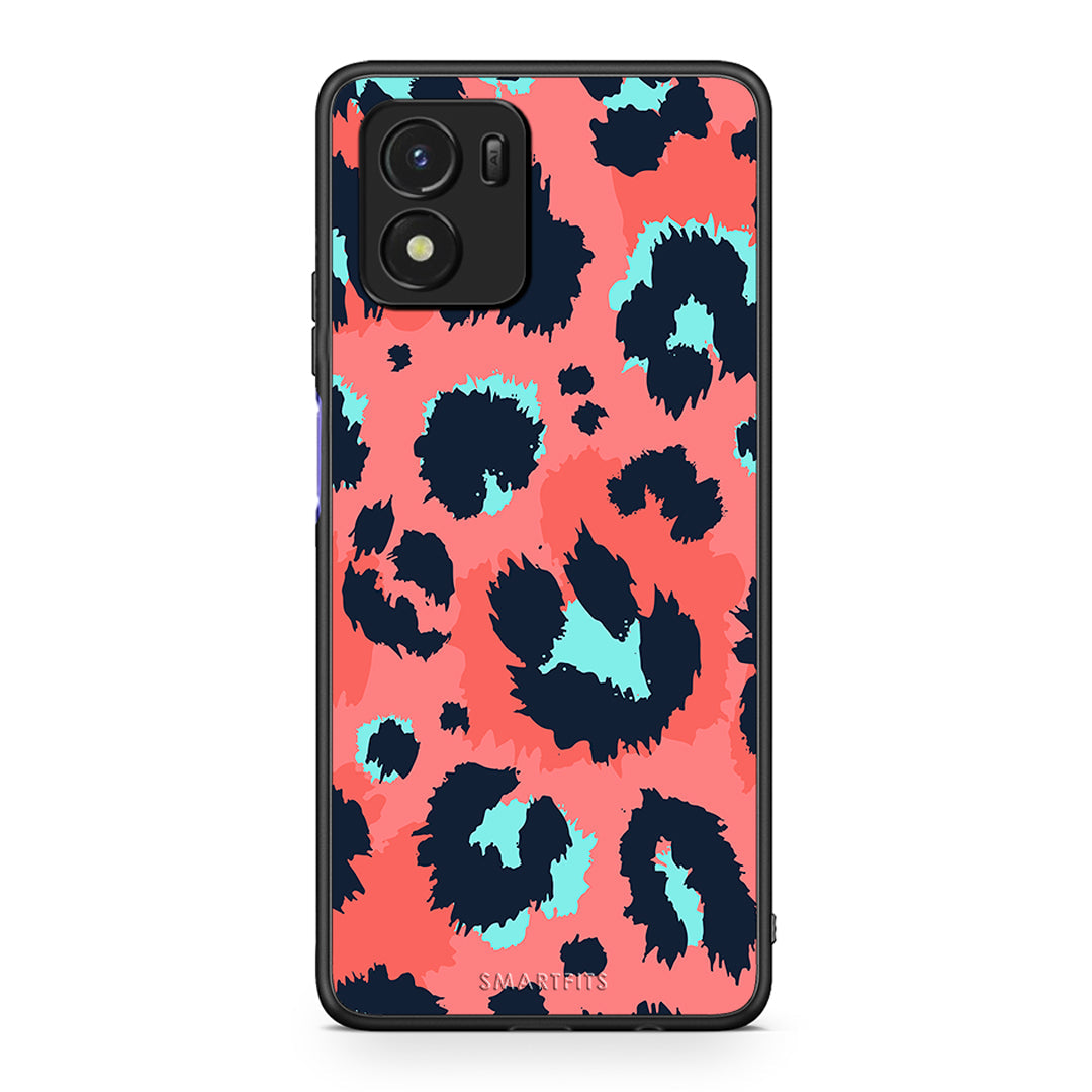 22 - Vivo Y01 / Y15s Pink Leopard Animal case, cover, bumper
