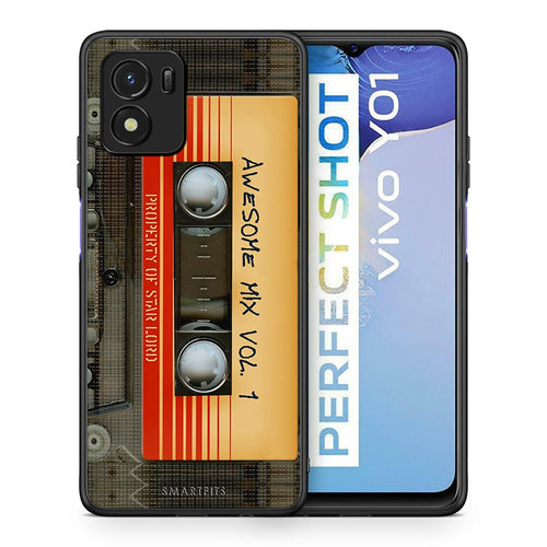 Θήκη Vivo Y01 / Y15s Awesome Mix από τη Smartfits με σχέδιο στο πίσω μέρος και μαύρο περίβλημα | Vivo Y01 / Y15s Awesome Mix case with colorful back and black bezels