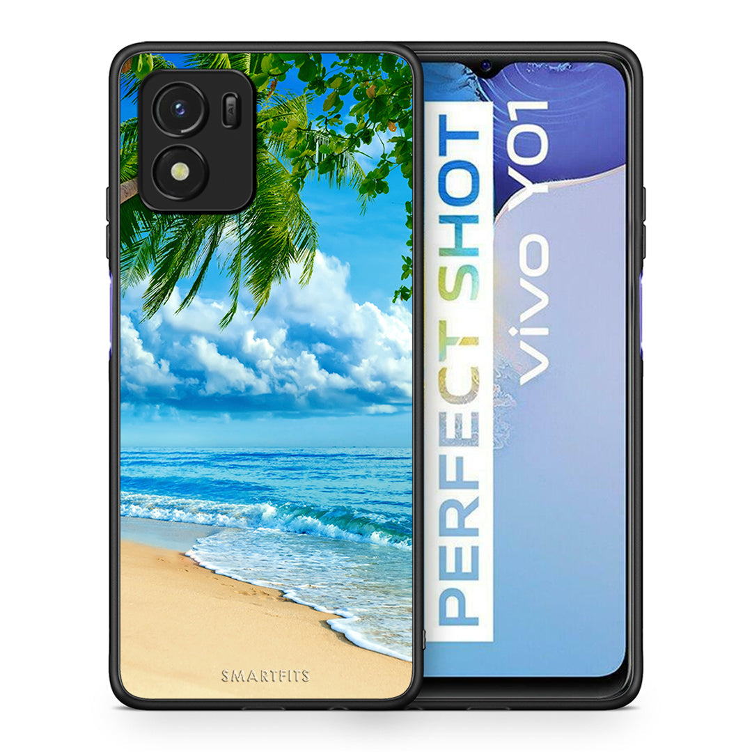 Θήκη Vivo Y01 / Y15s Beautiful Beach από τη Smartfits με σχέδιο στο πίσω μέρος και μαύρο περίβλημα | Vivo Y01 / Y15s Beautiful Beach case with colorful back and black bezels