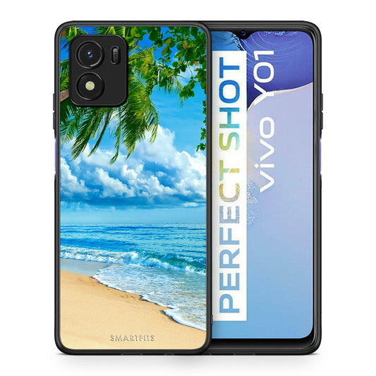 Θήκη Vivo Y01 / Y15s Beautiful Beach από τη Smartfits με σχέδιο στο πίσω μέρος και μαύρο περίβλημα | Vivo Y01 / Y15s Beautiful Beach case with colorful back and black bezels