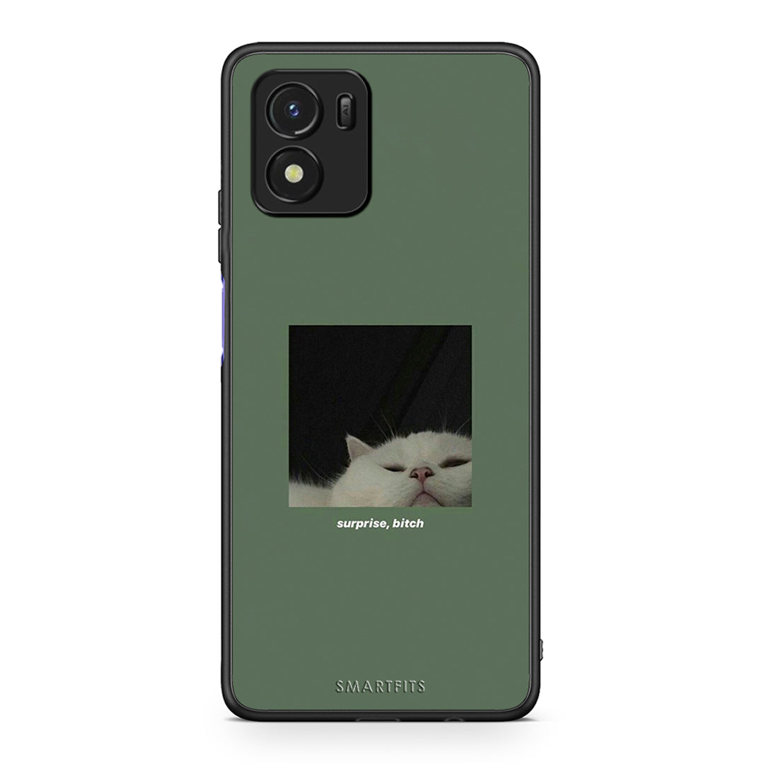 Vivo Y01 / Y15s Bitch Surprise θήκη από τη Smartfits με σχέδιο στο πίσω μέρος και μαύρο περίβλημα | Smartphone case with colorful back and black bezels by Smartfits