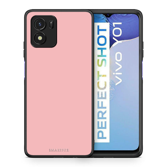 Θήκη Vivo Y01 / Y15s Nude Color από τη Smartfits με σχέδιο στο πίσω μέρος και μαύρο περίβλημα | Vivo Y01 / Y15s Nude Color case with colorful back and black bezels