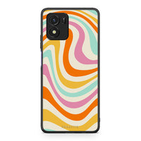 Thumbnail for Vivo Y01 / Y15s Colourful Waves θήκη από τη Smartfits με σχέδιο στο πίσω μέρος και μαύρο περίβλημα | Smartphone case with colorful back and black bezels by Smartfits
