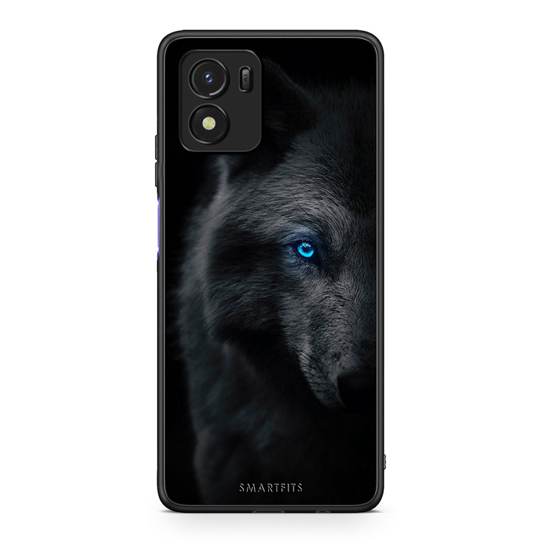 Vivo Y01 / Y15s Dark Wolf θήκη από τη Smartfits με σχέδιο στο πίσω μέρος και μαύρο περίβλημα | Smartphone case with colorful back and black bezels by Smartfits