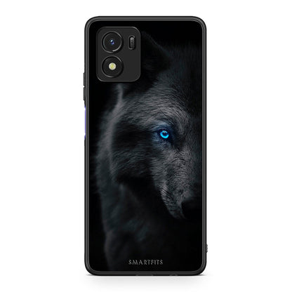 Vivo Y01 / Y15s Dark Wolf θήκη από τη Smartfits με σχέδιο στο πίσω μέρος και μαύρο περίβλημα | Smartphone case with colorful back and black bezels by Smartfits