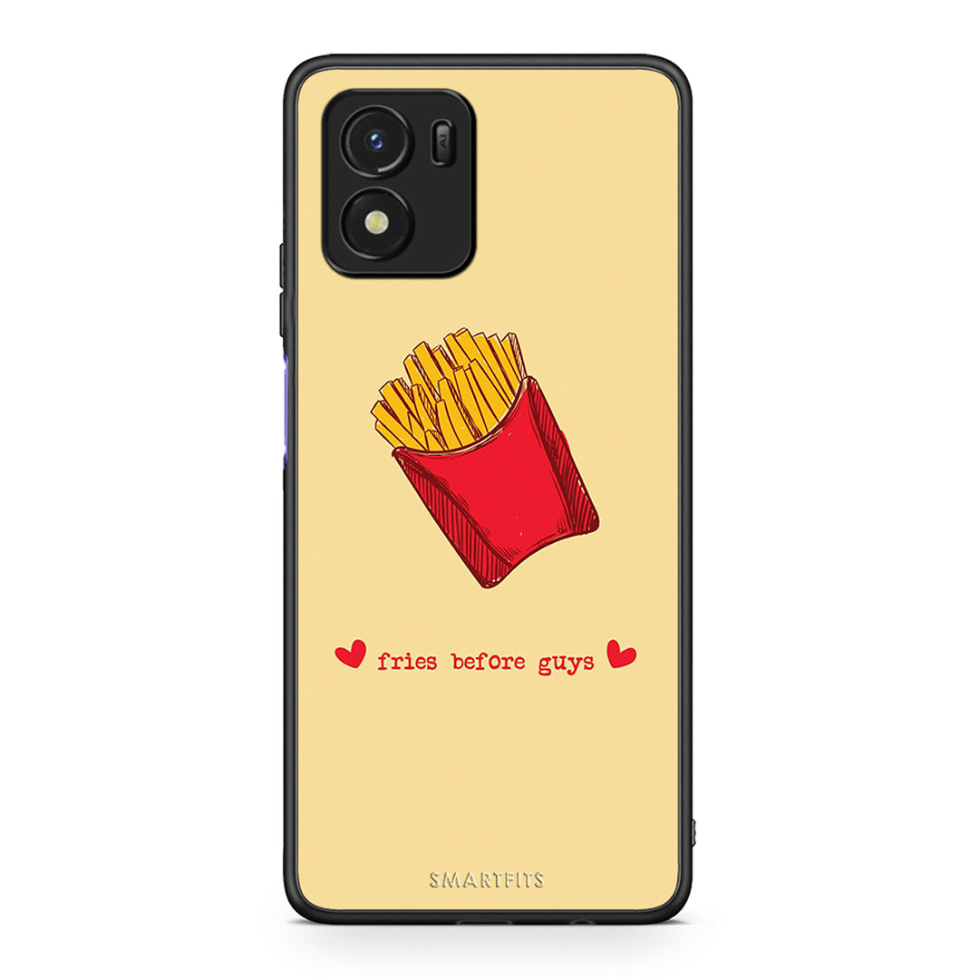 Vivo Y01 / Y15s Fries Before Guys Θήκη Αγίου Βαλεντίνου από τη Smartfits με σχέδιο στο πίσω μέρος και μαύρο περίβλημα | Smartphone case with colorful back and black bezels by Smartfits