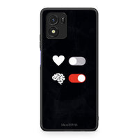 Thumbnail for Vivo Y01 / Y15s Heart Vs Brain Θήκη Αγίου Βαλεντίνου από τη Smartfits με σχέδιο στο πίσω μέρος και μαύρο περίβλημα | Smartphone case with colorful back and black bezels by Smartfits