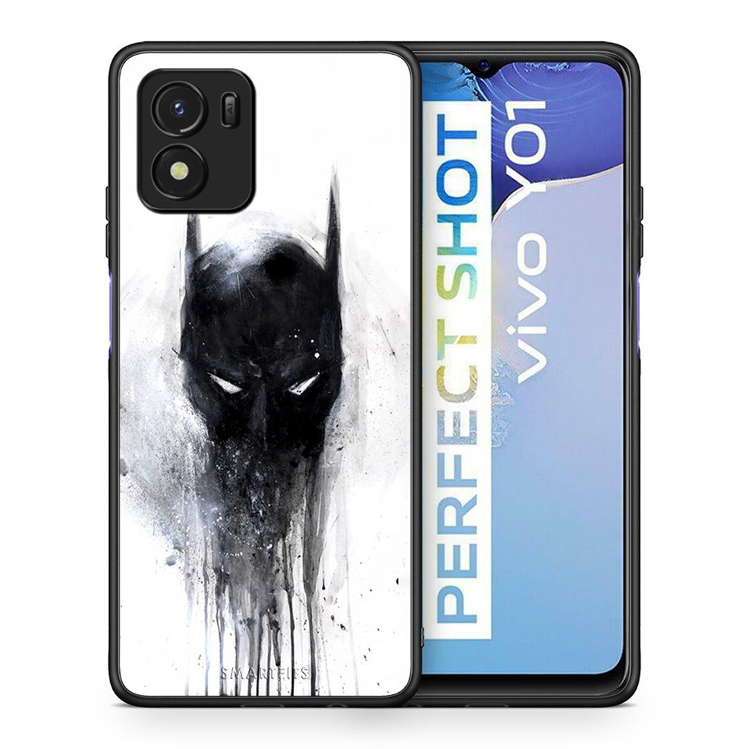 Θήκη Vivo Y01 / Y15s Paint Bat Hero από τη Smartfits με σχέδιο στο πίσω μέρος και μαύρο περίβλημα | Vivo Y01 / Y15s Paint Bat Hero case with colorful back and black bezels